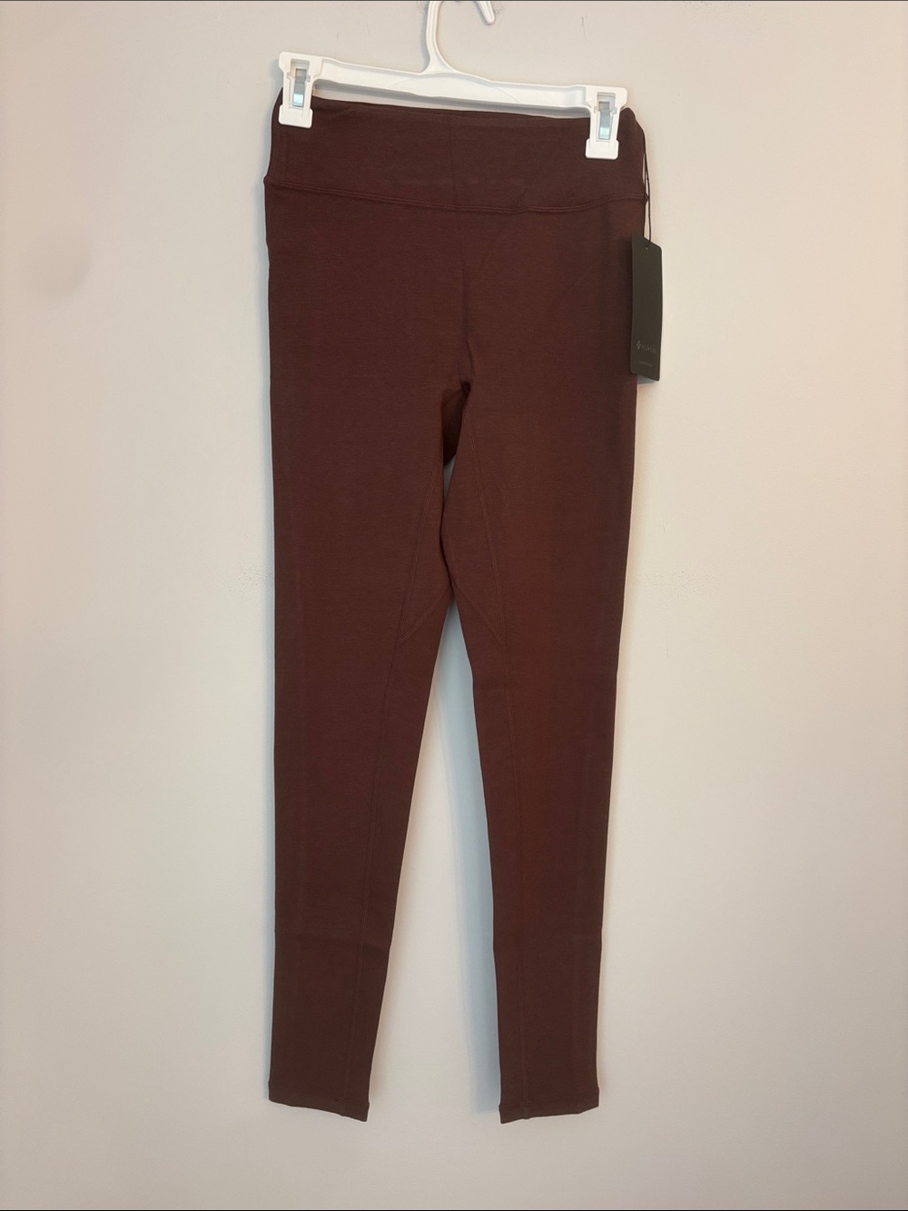 Allwear Chocolate Brown Bamboo High-Waist Leggings Size Small